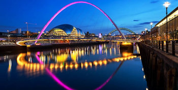 Night View of the river Tyne