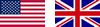 US and UK flags